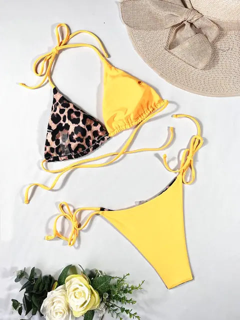 Leopard 2 Piece Bikini Set